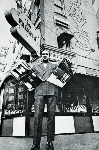 Founder Alan Stillman in front of the original TGI Friday's in New York City.